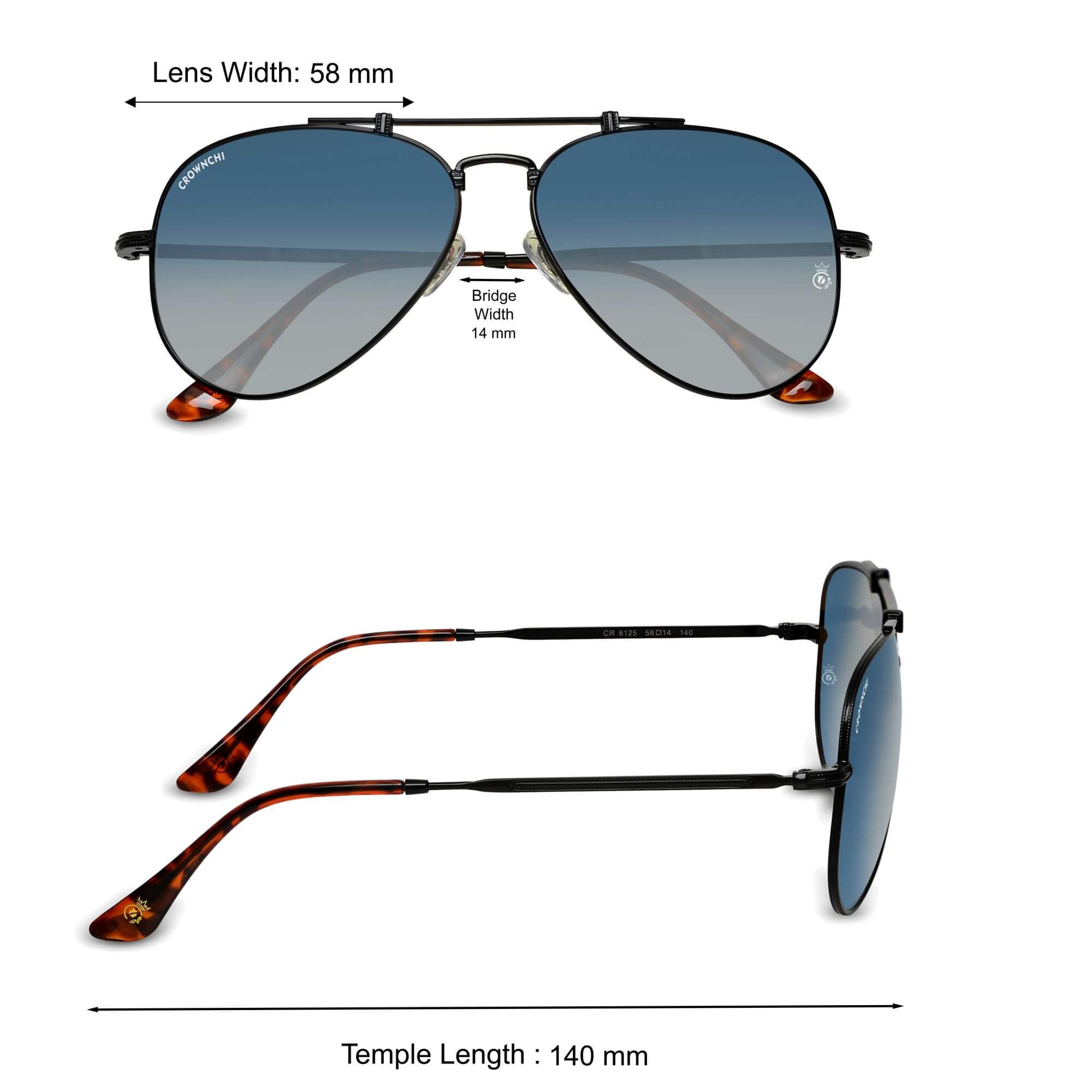 Wingman Black Blue Gradient Pilot Edition Sunglasses