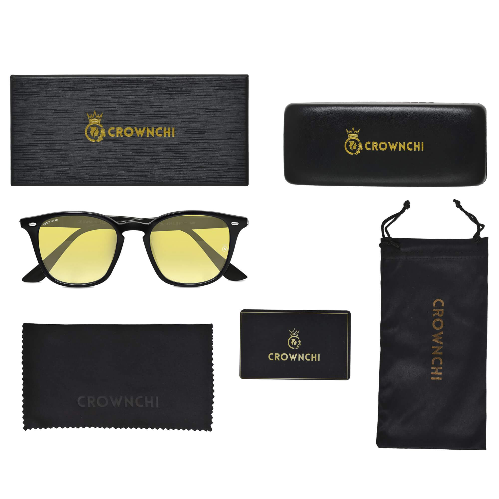 Asgard Black Yellow Square Edition Sunglasses