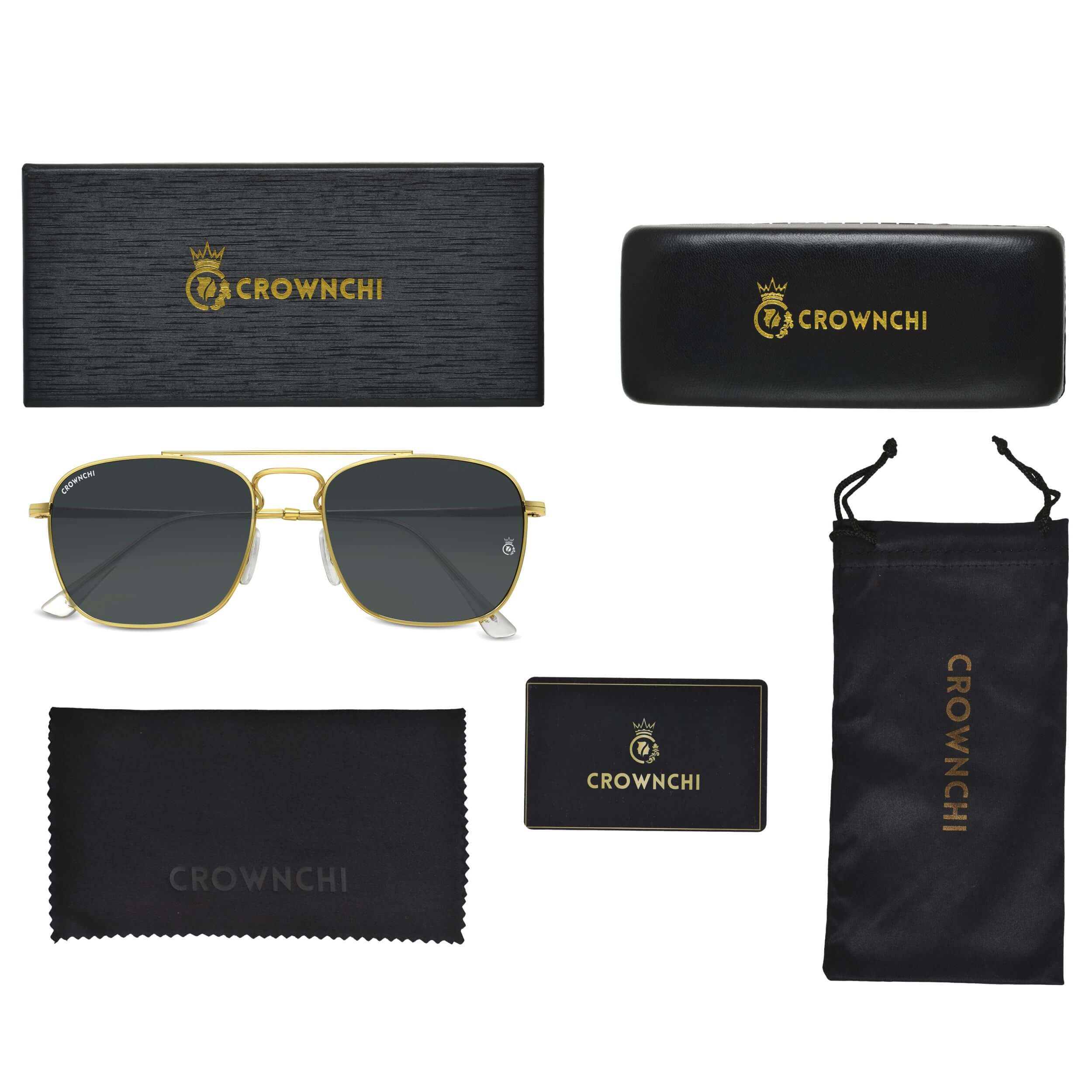 Denver Gold Black Square Edition Sunglasses