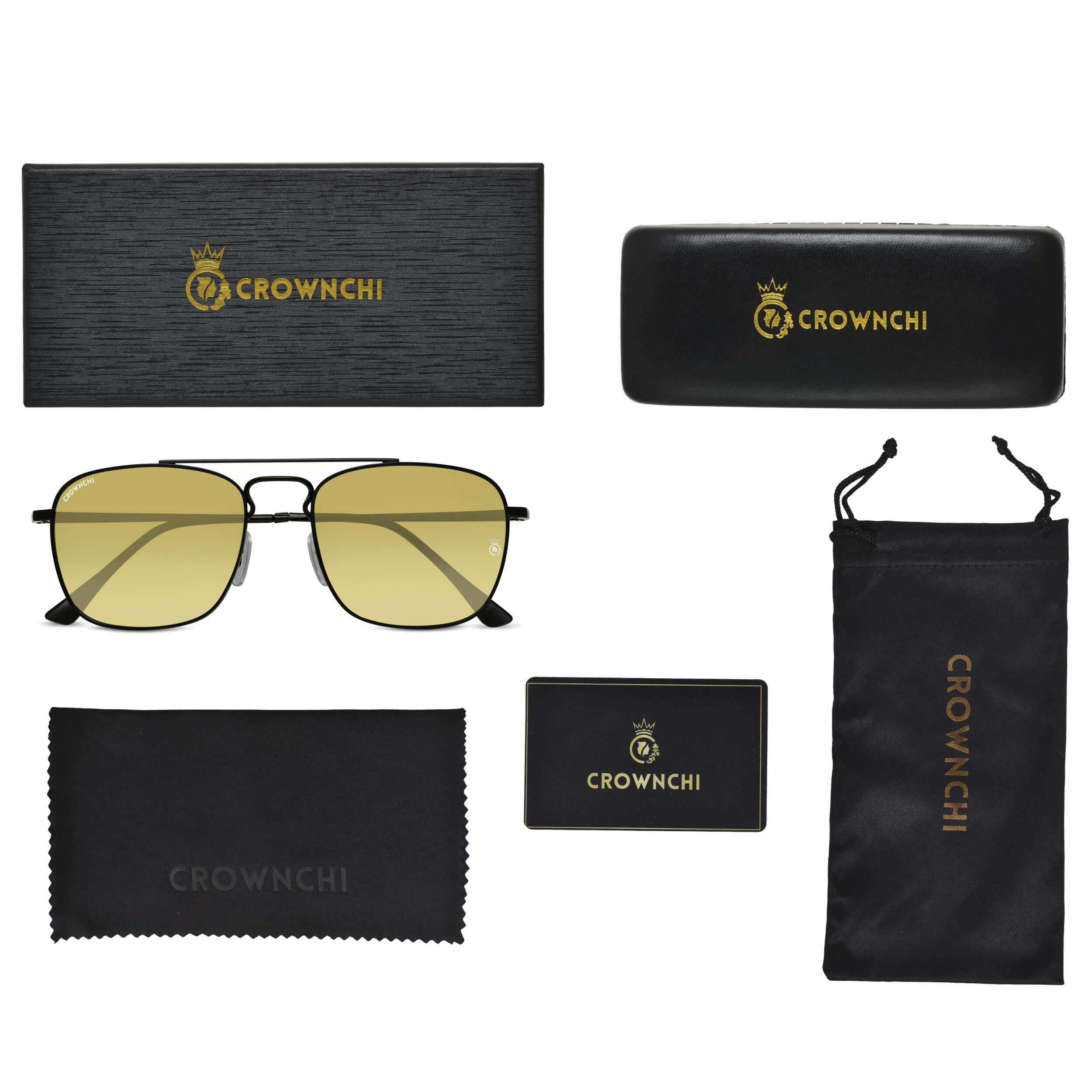 Denver Black Yellow Square Edition Sunglasses