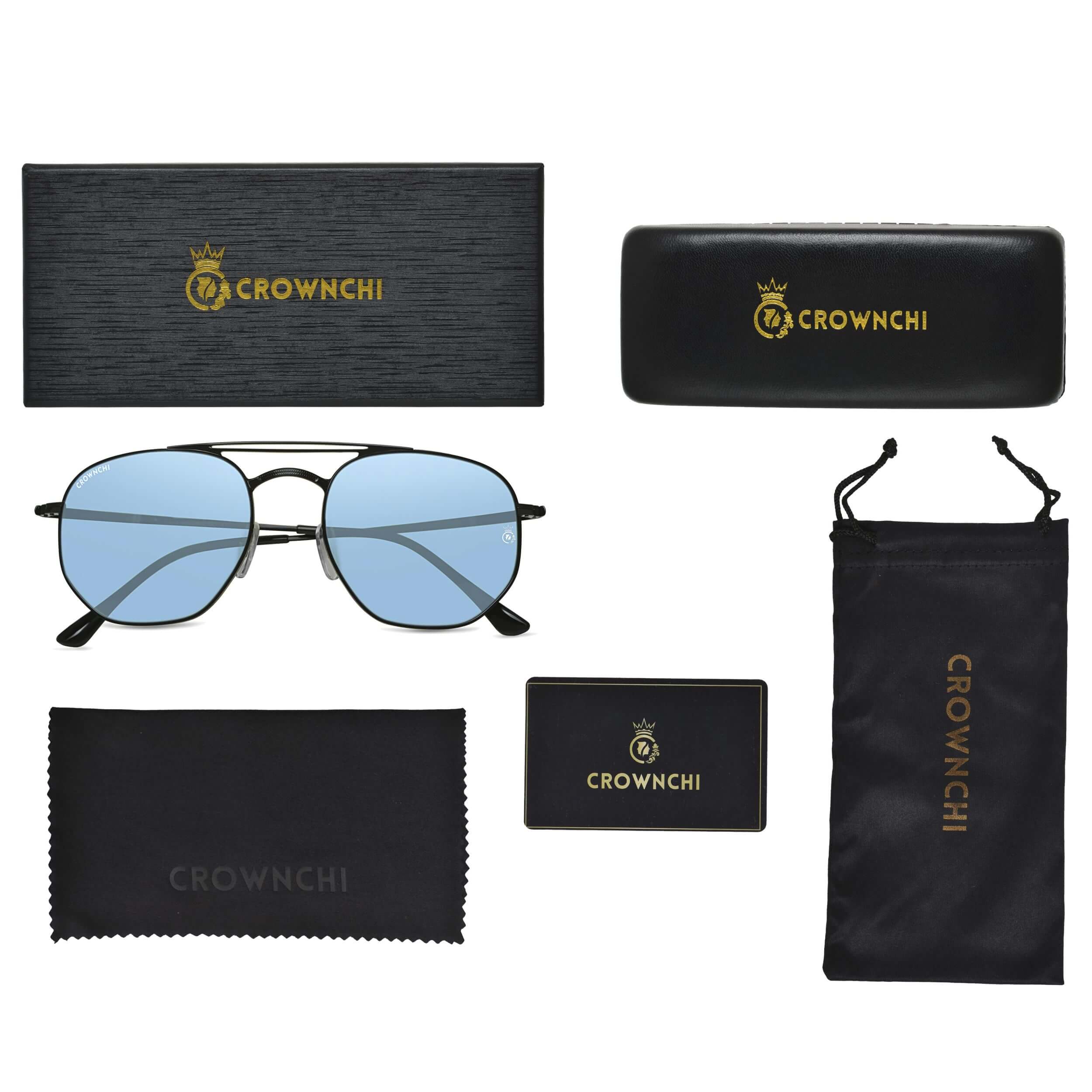 Moscow Black Blue Round Edition Sunglasses