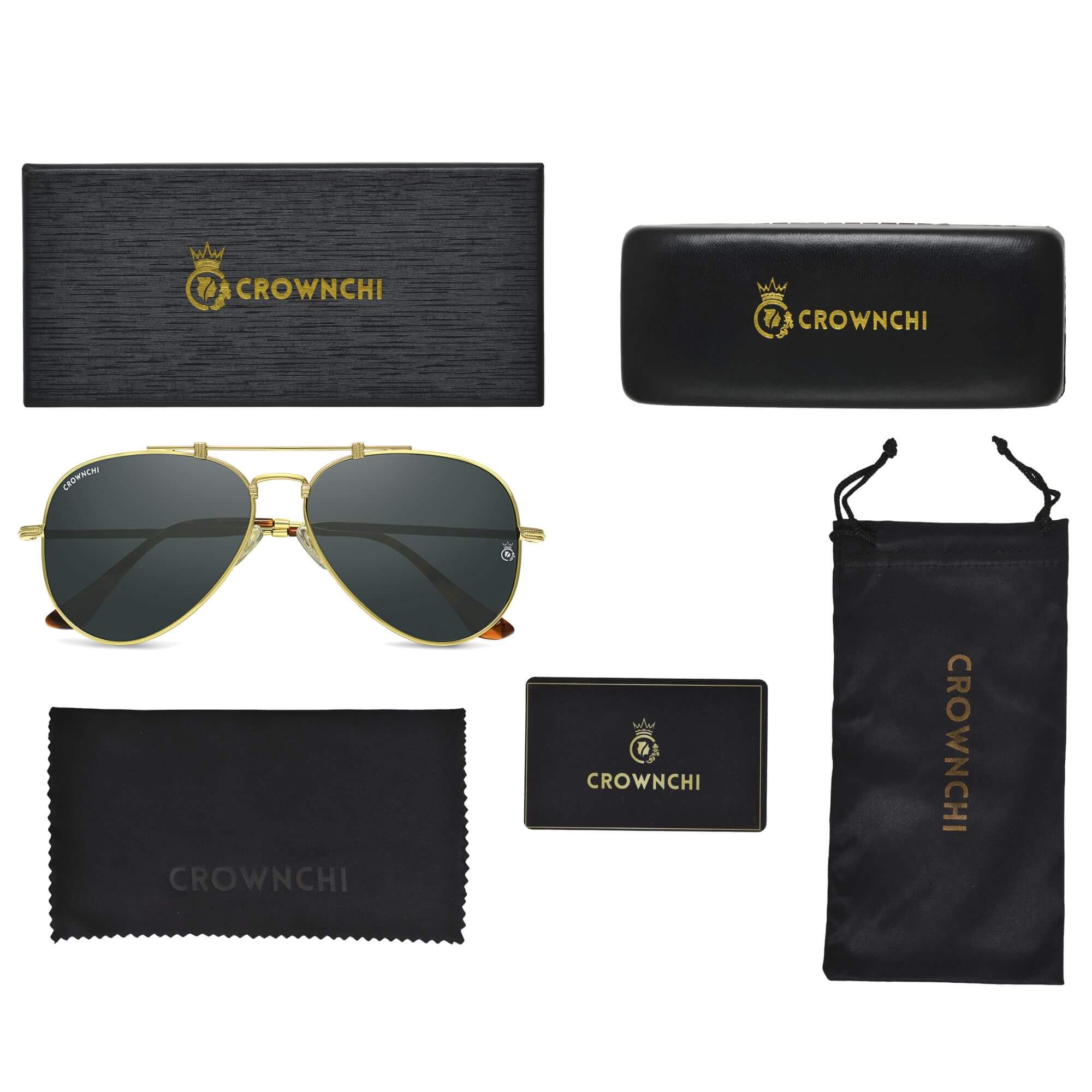 Wingman Gold Black Pilot Edition Sunglasses