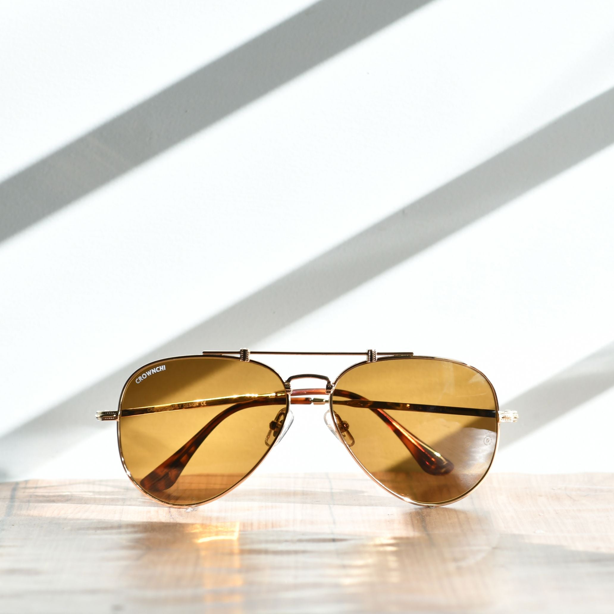 Wingman Gold Brown Pilot Edition Sunglasses