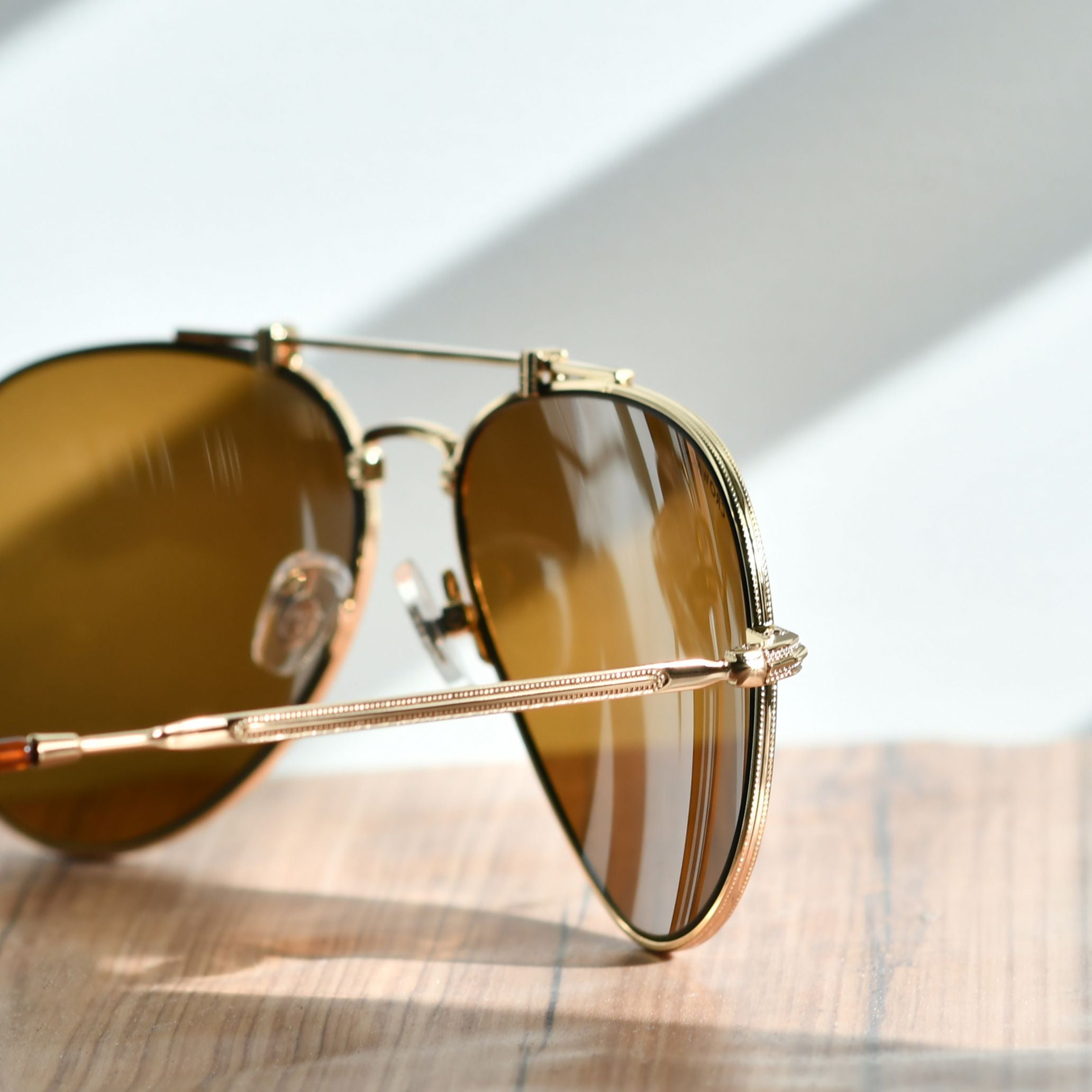 Wingman Gold Brown Pilot Edition Sunglasses