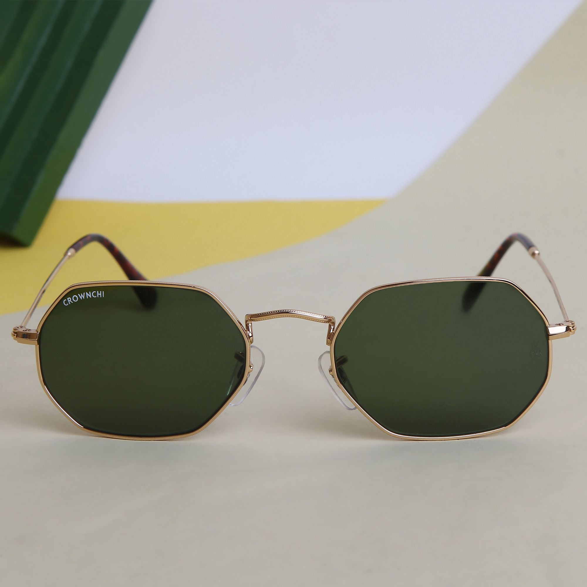 Marcus Gold Green Rectangle Edition Sunglasses