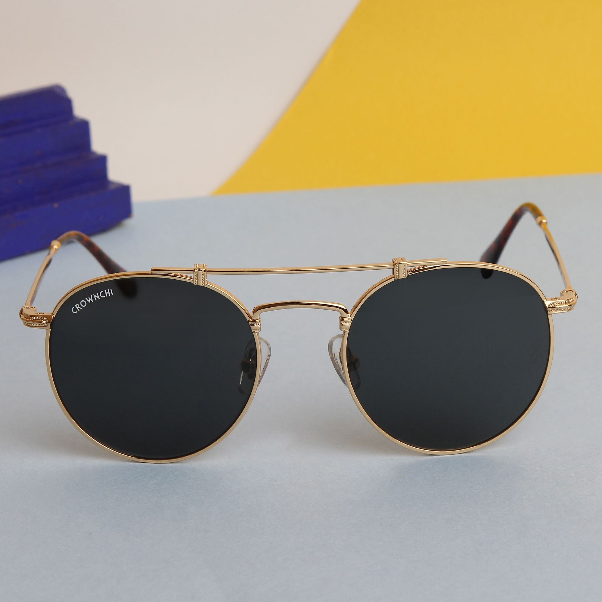 Tokyo Gold Black Upper Bridge Round Edition Sunglasses