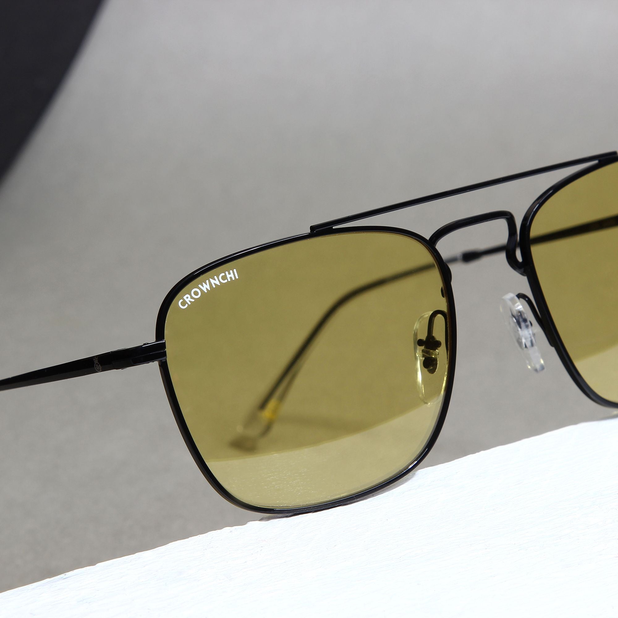 Denver Black Yellow Square Edition Sunglasses