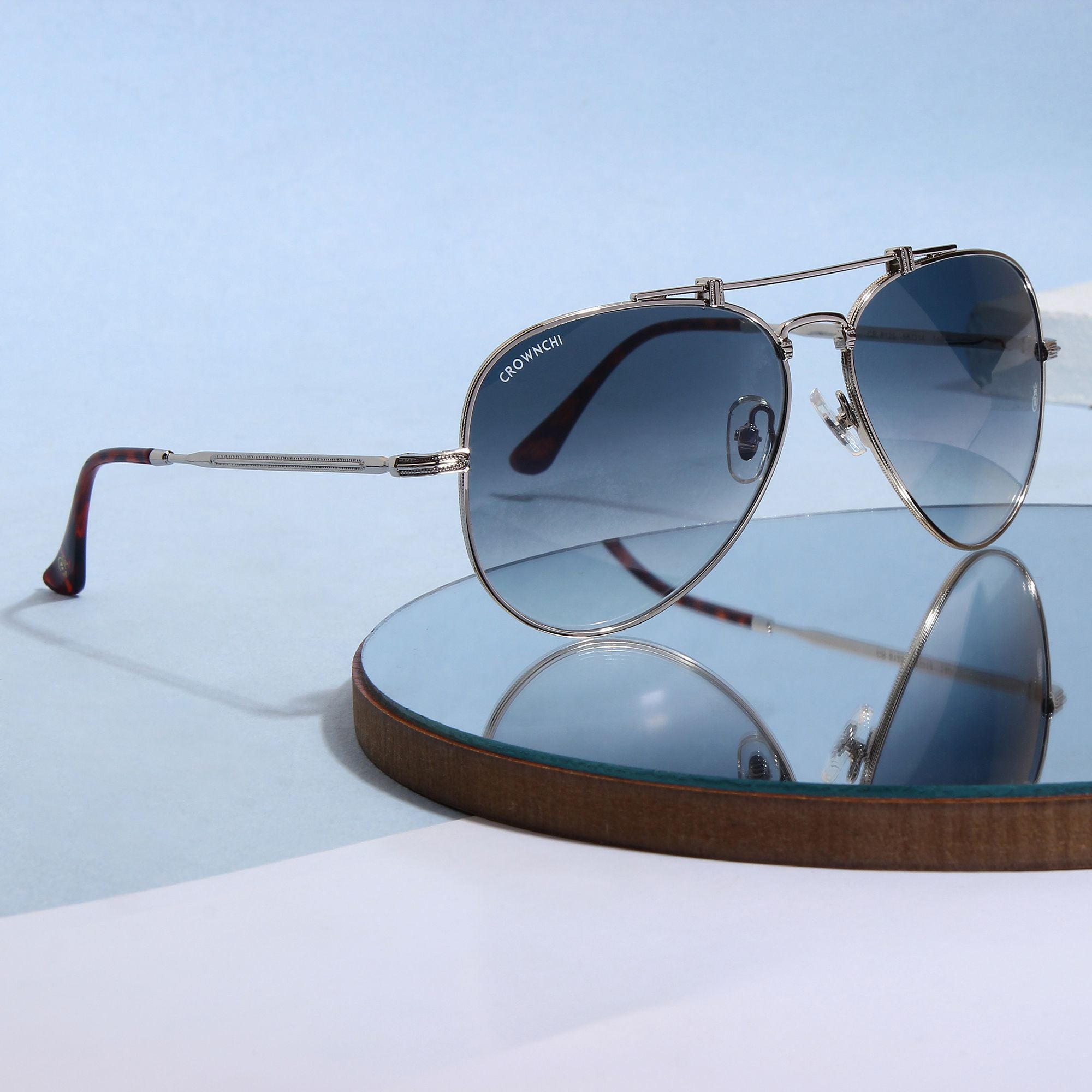 Wingman Silver Black Gradient Pilot Edition Sunglasses