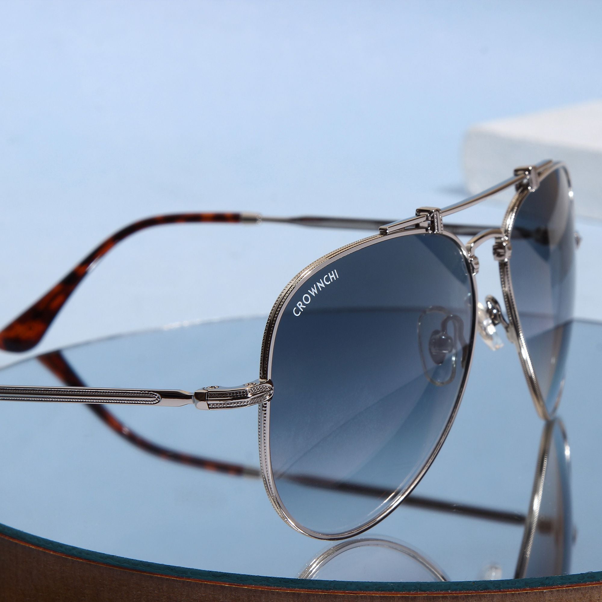 Wingman Silver Black Gradient Pilot Edition Sunglasses